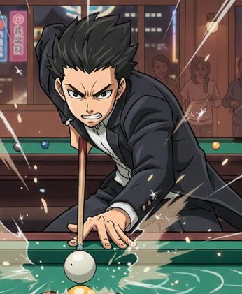 ボールを撞くプレイヤー